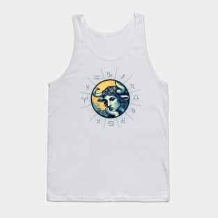 ZODIAC Taurus - Astrological TAURUS - TAURUS - ZODIAC sign - Van Gogh style - 9 Tank Top